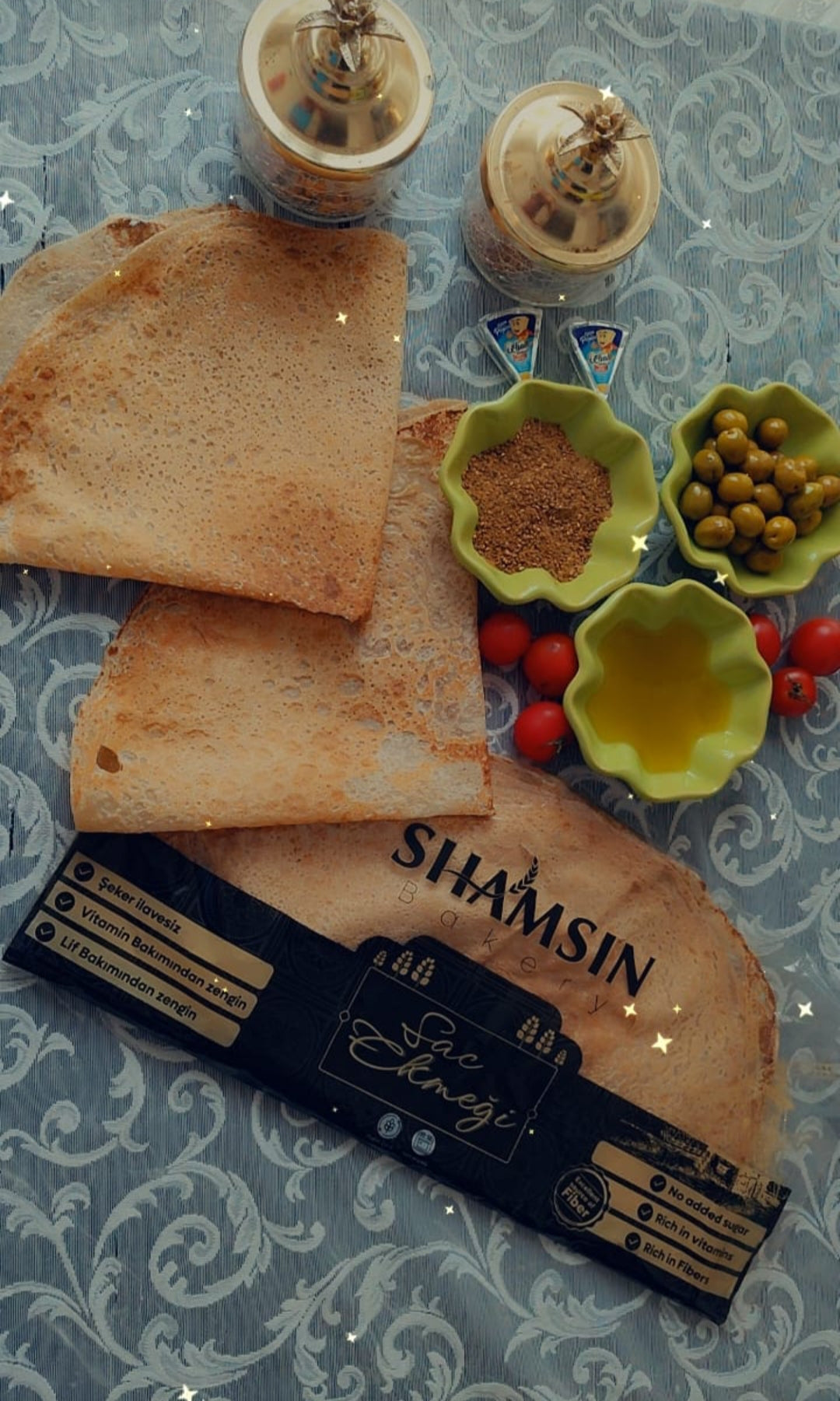 خبز صاج أو خبز شراك عدد 4كبار